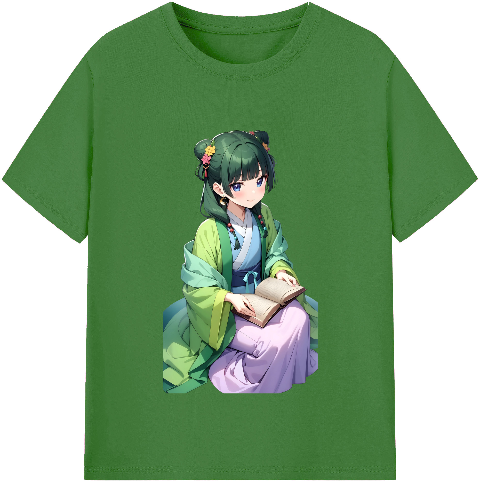 （画像用） 薬屋のひとりごと The Apothecary Diaries レディースカジュアルプリントTシャツ（綿100％）